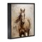 Stupell Industries Horse with Modern Drip Framed Giclee Wall Art Design by PI Creative Art